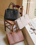 LOVEVOOK Laptop Tote Bag for Women, 15.6 Inch Waterproof Leather Work Purse, Computer Briefcase Handbag with Zipper for Office Business, Teacher & Travel