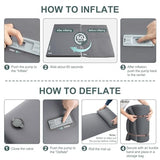 Elegear CumbreX™ Self Inflating Sleeping Pad, Built-in Electric Pump 3.15" Ultra-Thick Memory Foam Camping Mattress Pad with Pillow Double Sleeping Pad for Camping R-value 9.5 Foam Camp Pad for Travel