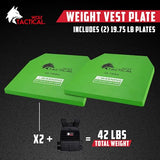 WOLF TACTICAL Weight Vest Plates - 5.75/8.75/14.5/19.75LB Pairs - WODs, Strength Training, Running, Heavy Workouts