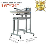 16x24 Inch Heat Press, 110V 2000W High Pressure Clamshell Heat Press Machine for T-Shirt