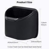 1797 Car Trash Can for Back Seat, Automotive Garbage Bin Clip on Front Seat Back, PU Leather with Leakproof Removable Plastic Liner