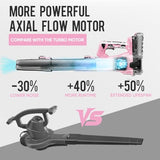 STEELITE 21V Cordless Leaf Blower, 150 MPH 600 CFM High-Performance Airflow, Lightweight Electric Blower for Lawn Care, Patio Cleaning, Leaves & Dust, Includes 2 x 2.0Ah Batteries - Pink