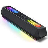 HiFi Stereo Gaming Soundbar with Custom EQ Software, Dynamic RGB Lighting for Laptop