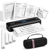 Phomemo Portable Printers Wireless for Travel, M832 Inkless Bluetooth Thermal Printer Support 8.5'' x 11'' US Letter & A4 Size, Compatible, with Case
