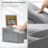 Reading Pillow for Gaming with Ergonomic Arm Rests, Wooden Lap Desk for Laptop