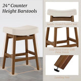 Cozyman Bar Stools Set of 6, Barstools with Sturdy Wood Legs