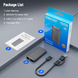 External Hard Drive, Up to 2100MB/s, USB 3.2 Gen 2 Portable SSD, External Solid State Drive for Mac