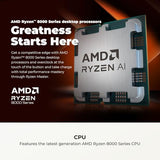 CyberPowerPC Gaming PC, AMD Ryzen 7 8700F, GeForce RTX 5060 Ti 8GB