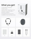 Open-Ear Bluetooth Computer Headset, Noise Cancelling Mic + Mute Button, USB-A Dongle Compatible with PC SHOKZ