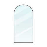ZHUNFA 64x22 Arched Full Length Mirror Black,Oversized Floor Standing Mirror with Rust-Resistant Aluminum Frame & Anti-Tilt Base, Modern Arched-Top Design for Bedroom, Living Room, Entryway.