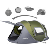 CampExo Camping Tent, Pop Up Instant Tent for 2-3 Person, Sets Up in Just Seconds, Waterproof Durable Tent with Carry Bag for Camping Hiking Outdoor (Army Green)