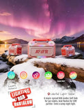 AFIFR Outdoor Bluetooth Speaker, 160W Loud Bass! Rugged, IP67 Waterproof, 24H Playtime with Lights, Wireless TWS Pairing Portable Speakers for Party, Outsides, Travel, Beach, Garage (Rose Blaze)
