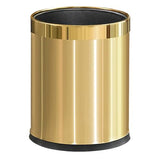 LEASYLIFE 14L/2.6GAL，Gold Bathroom Trash can,Brushed Brass Garbage can