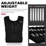 Adjustable Weighted Vest for Men Women, Up to 22LB with 50 Removable Steel Plates, Workout Weight Vest & Weighted Training Vest for Strength Training, Cardio & Running
