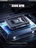 Laptop Cooler, Gaming Laptop Cooling Pad with 3500RPM Turbofan, 4.72 Inch External Fan Laptop Stand, Adjustable Variable Speed