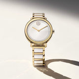 Movado Bold Women's Gold-Plated Crystal-Set Watch