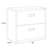 Hirsh 30" W Modern Metal Lateral File Cabinet with 2 Drawers & Secure Lock