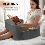 Lap Desk Pillow with Arm Rest, Gaming Pillow for Bed, Laptop Desk for Couch, Comfortable for Reading