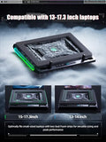 Laptop Cooler Stand with Powerful 4.72 Inch External Turbo Cooling Fan, Fast Cooling Computer 13-17.3in, Button Control, 3 Adjustable Stand