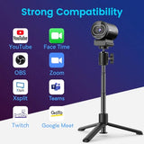 S600 4K Webcam for Streaming - Sony 1/2.55'' Sensor, PDAF Autofocus, 1080P@60FPS, 2 Noise Reduction Mics, Built-in Privacy Cover, 73° FOV