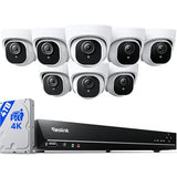 REOLINK 16CH 4K Security Dome Camera System with 4TB HDD RLK16-800D8