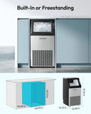 EUHOMY Commercial Ice Maker,120lbs/24H,Under Counter,33lbs Storage Bin