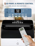 CABIHOME Low Noise 14,000 BTU Portable Air Conditioner - 3-in-1 Cooling, Dehumidifier & Fan - Auto-Evaporation, 24-Hour Timer, LED Display, Remote Control, Easy Window Installation Kit