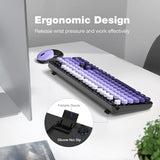 Wireless Keyboard and Mouse Combo, 2.4GHz Retro Typewriter Keyboard Full Size