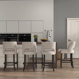 VKNOW Bar Stools Set of 4, 26" Upholstered Counter Height Bar Stools