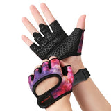 RYMNT Minimal Weight Lifting Gloves,Short Micro Workout Gloves Grip Pads with Full Palm Protection & Extra Grip, Galaxy-Medium