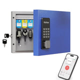 16-Key Key Lock Box – Smart Key Cabinet Wall Mount with App, Keypad, Bluetooth & WiFi Unlock (Sold Separately), Key Organizer for Home
