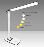 Desk Lamp With USB Charging Port Dimmable Touch Controls w/Color Adjustment, Eye Care Task Lamp