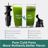 Masticating Slow Juicers, 3-inch Wide Feeding Chute Cold Press Juicer, Celery Juicer Fretta