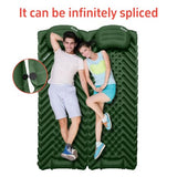 BUERTS Camping Sleeping mat and Inflatable Pillow - Set, Portable, Ultra-Light, Thickened, Quick to inflate in 30s, can be Spliced. Suitable for Backpacking, Hiking, Camping and Other Scenes