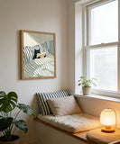 Framed Reading Cat Wall Art Funny Black Cat in Bed Reading Picture Wall Decor Minimalist Animal Book Lover Aesthetics Poster Print for Living Room Bedroom Office Home Decoration 12x16 in