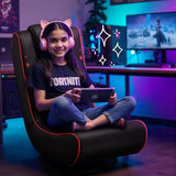 GTPLAYER Floor Gaming Chair Foldable Swivel Floor Chairs for Kids Boys Comfy Video Game Seat with 360° Multipurpose for Gamers, Bedroom or Game Room (Red)