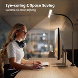 LED Desk Lamp for Home Office, 24W Computer Desk Light with Remote Control, Bright Table Lamp with Clamp