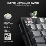 Redragon K743 PRO GB 80% Gasket RGB Gaming Keyboard w/Hype 1.14’’ TFT Screen & Knob, 84 Keys Mechanical Keyboard