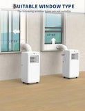 8000 BTU Portable Air Conditioners, 3 in-1 Quiet Portable AC Unit with Efficient Cooling, Remote Control, LED Touch Screen, 24Hrs Timer for Bedroom, Dorms, Office, Indoor Rooms, White