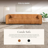Poly & BARK Canale 99” Sofa – Modern 3-Seater Couch for Living Rooms – Performance Fabric Upholstery