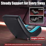 GTPLAYER Floor Rocker Gaming Chair – Adjustable Angle Limiter, Ultra Lightweight Ergonomic Floor Rocking Game Seat for Gaming and Lounging, Aqua