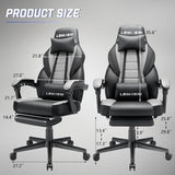 LEMBERI Gaming Chairs with Footrest, Ergonomic Video Game Chairs for Adults, Big and Tall Chair 400lb Weight Capacity