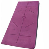 Ewedoos Yoga Mat with Alignment Marks Eco Friendly TPE Yoga Mat Non Slip Hot Yoga Mat Thick 1/4'' Anti-Tear Surfaces Exercise Mats for Home Workout Fitness Pilates Ewedoos