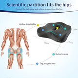 Memory Foam Seat Chair Cushion for Relieves Back Sciatica Pain Tailbone Pain Coccyx Degenerating Disc Orthopedic (Dark Gray)