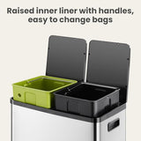 Elevon Kitchen Trash Can with Lid, 2 x 8 Gallon Garbage Can