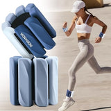 INDEPANDIA Wrist & Ankle Weights for Women and Men, 4lbs Pair Adjustable Silicone Weighted Bangles for Arm & Leg Workouts, Gradient Blue