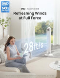 Dreo Tower Fan 42 Inch,Quiet Oscillating Bladeless Fan with Remote, 6 Speeds, 4 Modes, LED Display, 12H Timer, White Floor Standing Fan Powerful for Indoor Home Bedroom Office Room