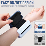 INDEPANDIA Wrist & Ankle Weights for Women and Men, 4lbs Pair Adjustable Silicone Weighted Bangles for Arm & Leg Workouts, Gradient Blue