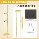 3 Pcs Gold Wedding Poster Board Holder Stand Height up to 80" Heavy Duty Welcome Sign Stand Double Sided Easel Holder