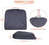 kingphenix Premium Car Seat Cushion, Memory Foam Driver Seat Cushion to Improve Driving View (Leather Black)